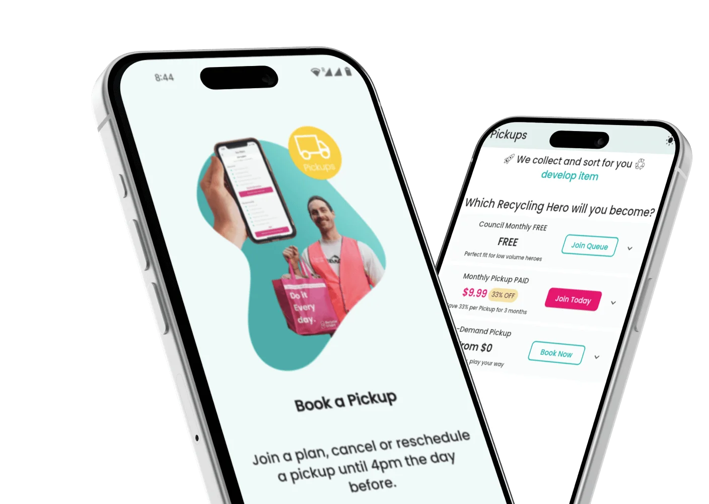 ReSmart app on two phones