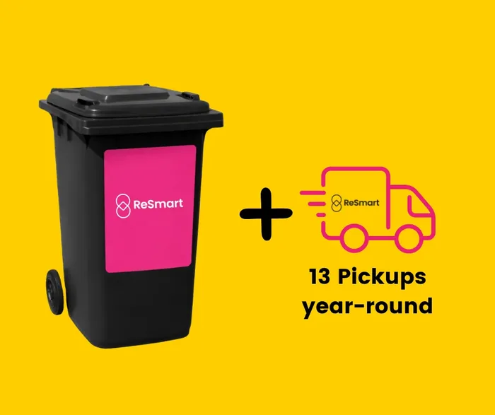 ReSmart 240L bin plus pickup truck: 13 Pickups year-round