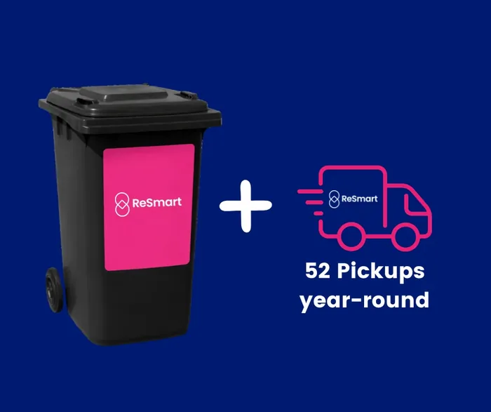 ReSmart 240L bin plus pickup truck: 52 Pickups year-round