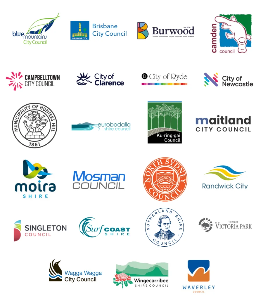 Logos of ReSmart's council partners across Australia