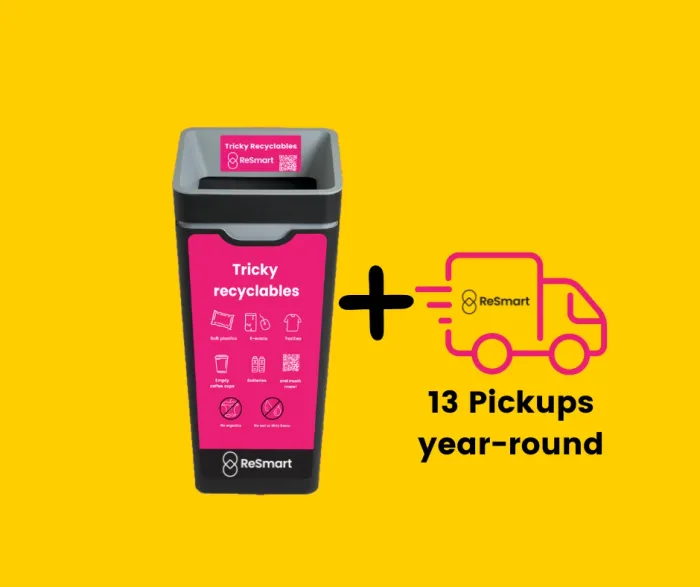 ReSmart bin plus truck: 13 Pickups year-round