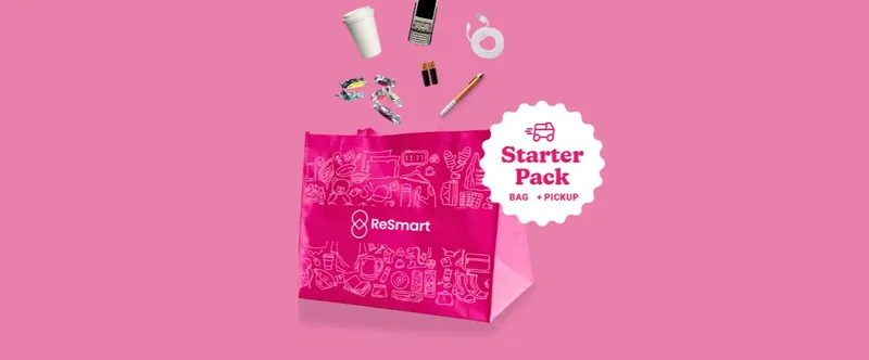 ReSmart Starter Pack bag with recyclable items