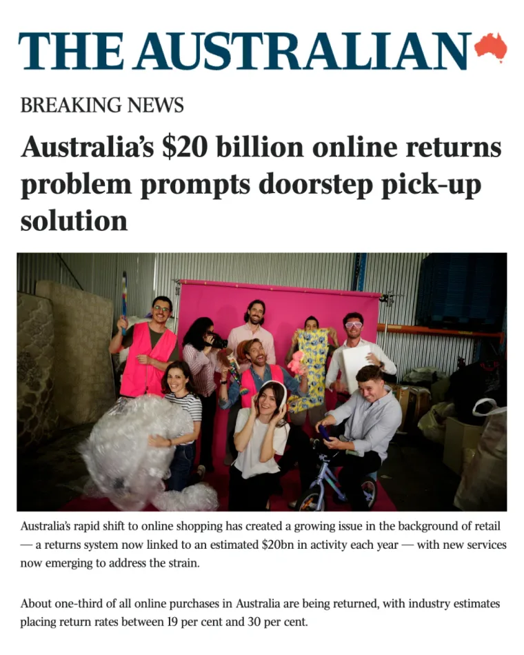 The Australian: Australia’s $20 billion online returns problem prompts doorstep pick-up solution