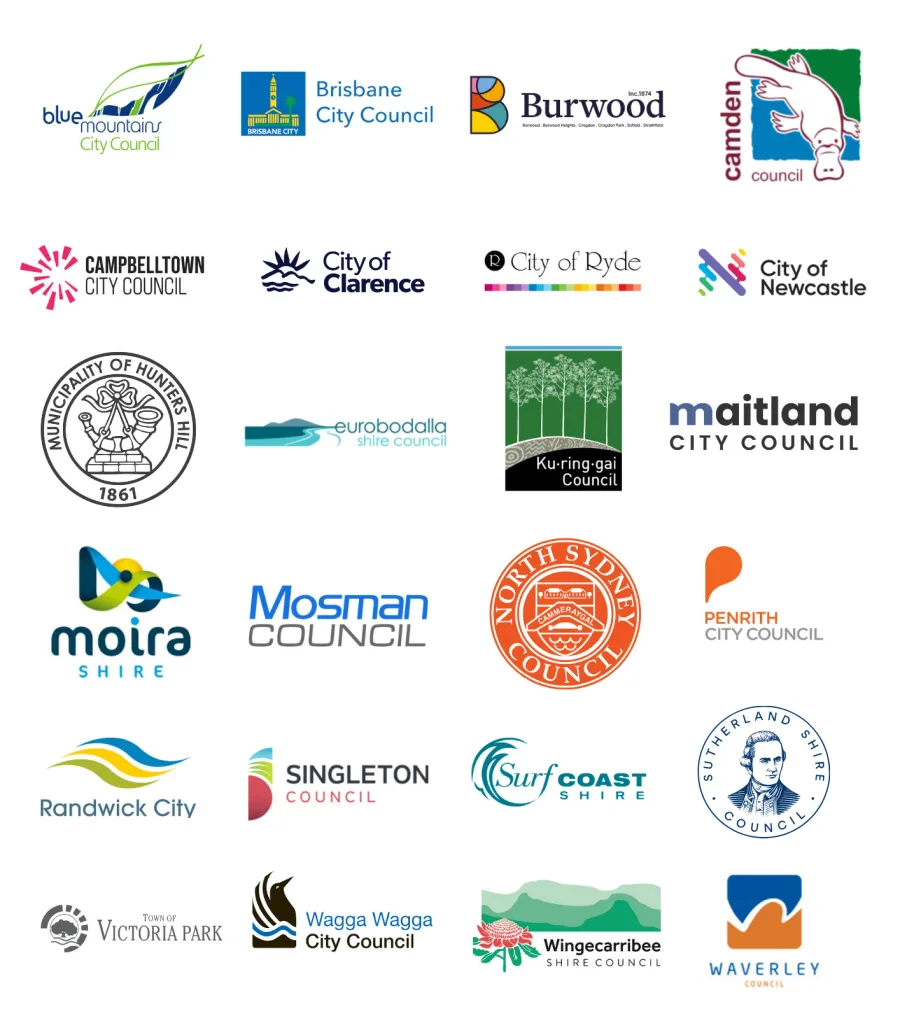 Logos of the councils that partner with ReSmart on free recurring collections